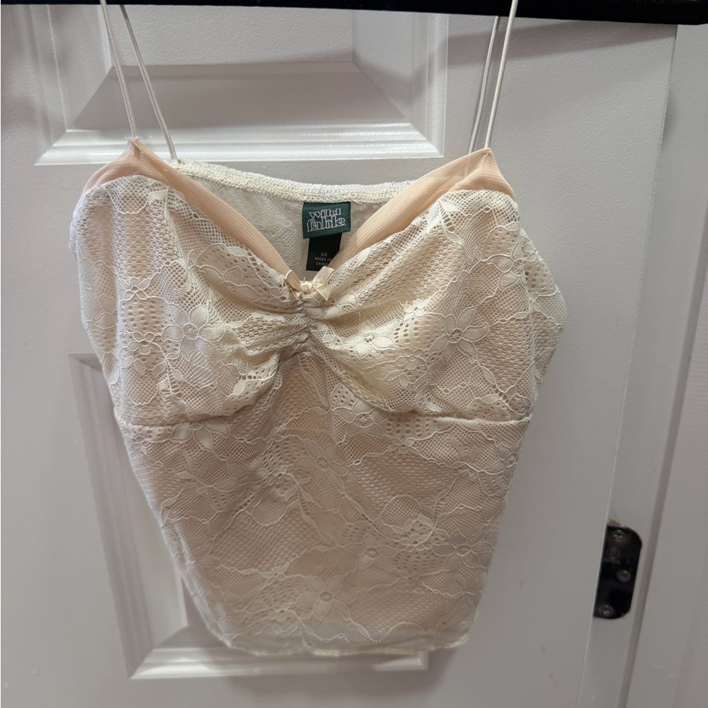 Target Cream Lace Top